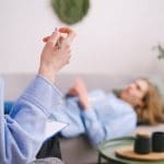 EMDR therapy for trauma - calm individual in a therapeutic setting - EMDR therapy for trauma