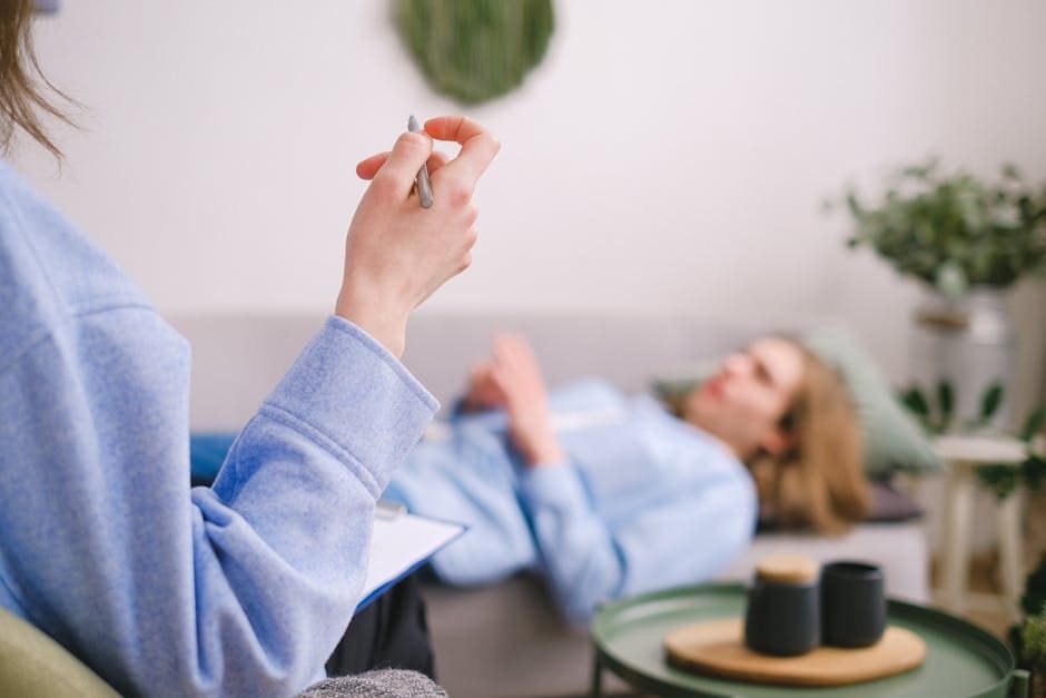 EMDR therapy for trauma - calm individual in a therapeutic setting - EMDR therapy for trauma