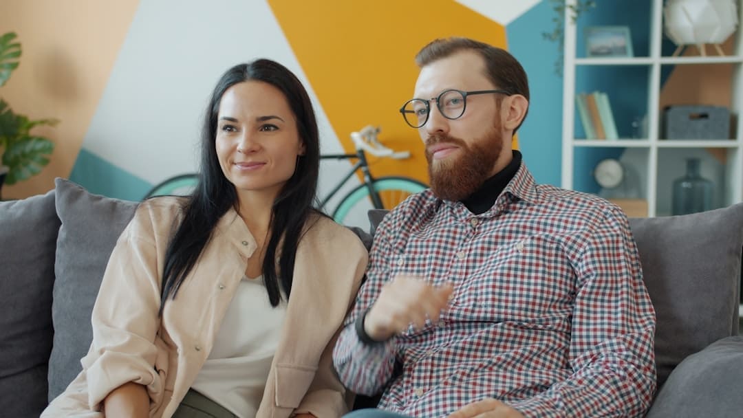 relationship marital counseling couple talking on couch
