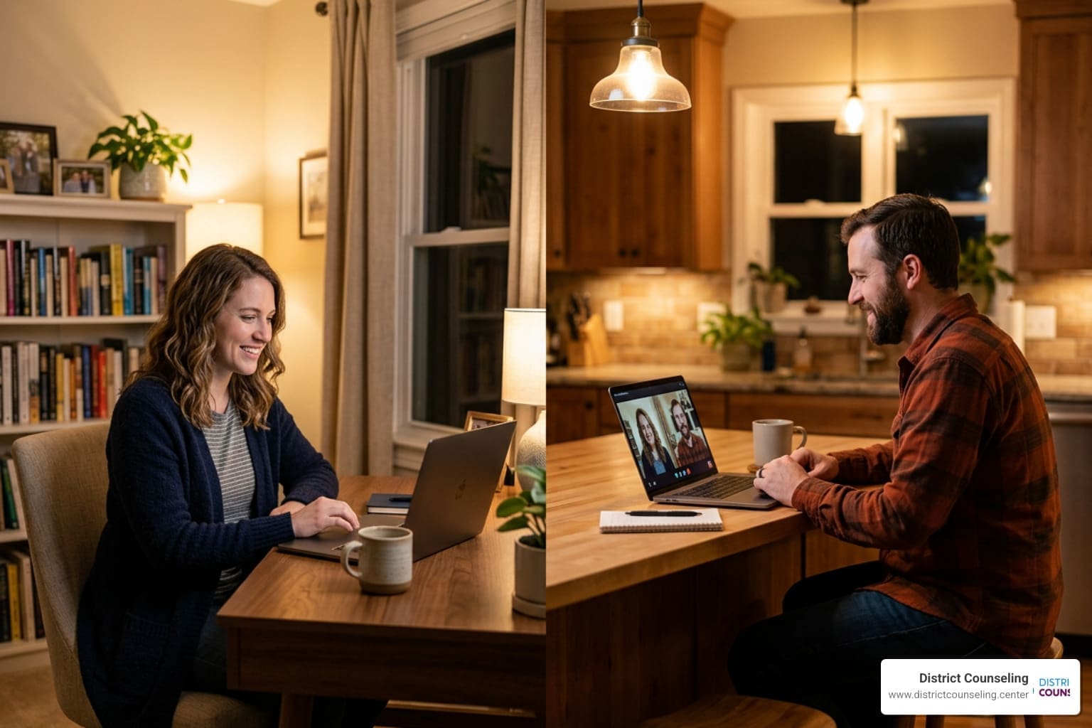long distance marriage counseling couple video calling
